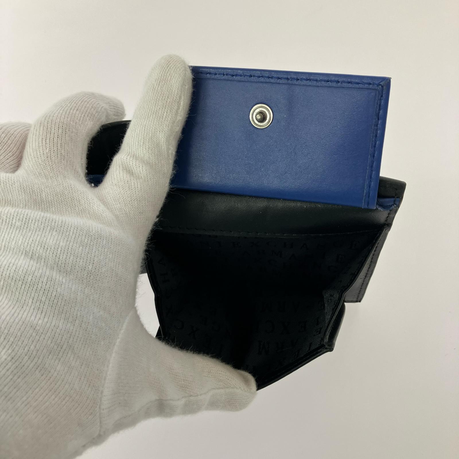 コンパクトウォレット ARMANI EXCHANGE 二つ折り財布 ブラック