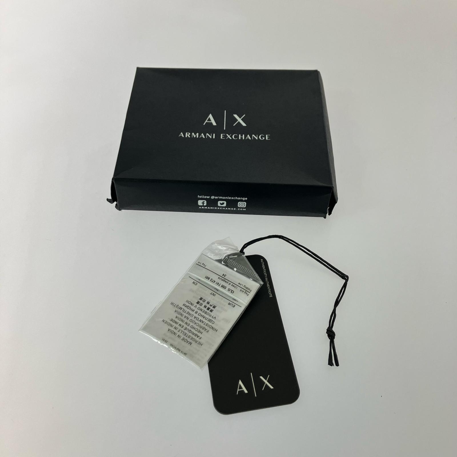 コンパクトウォレット ARMANI EXCHANGE 二つ折り財布 ブラック
