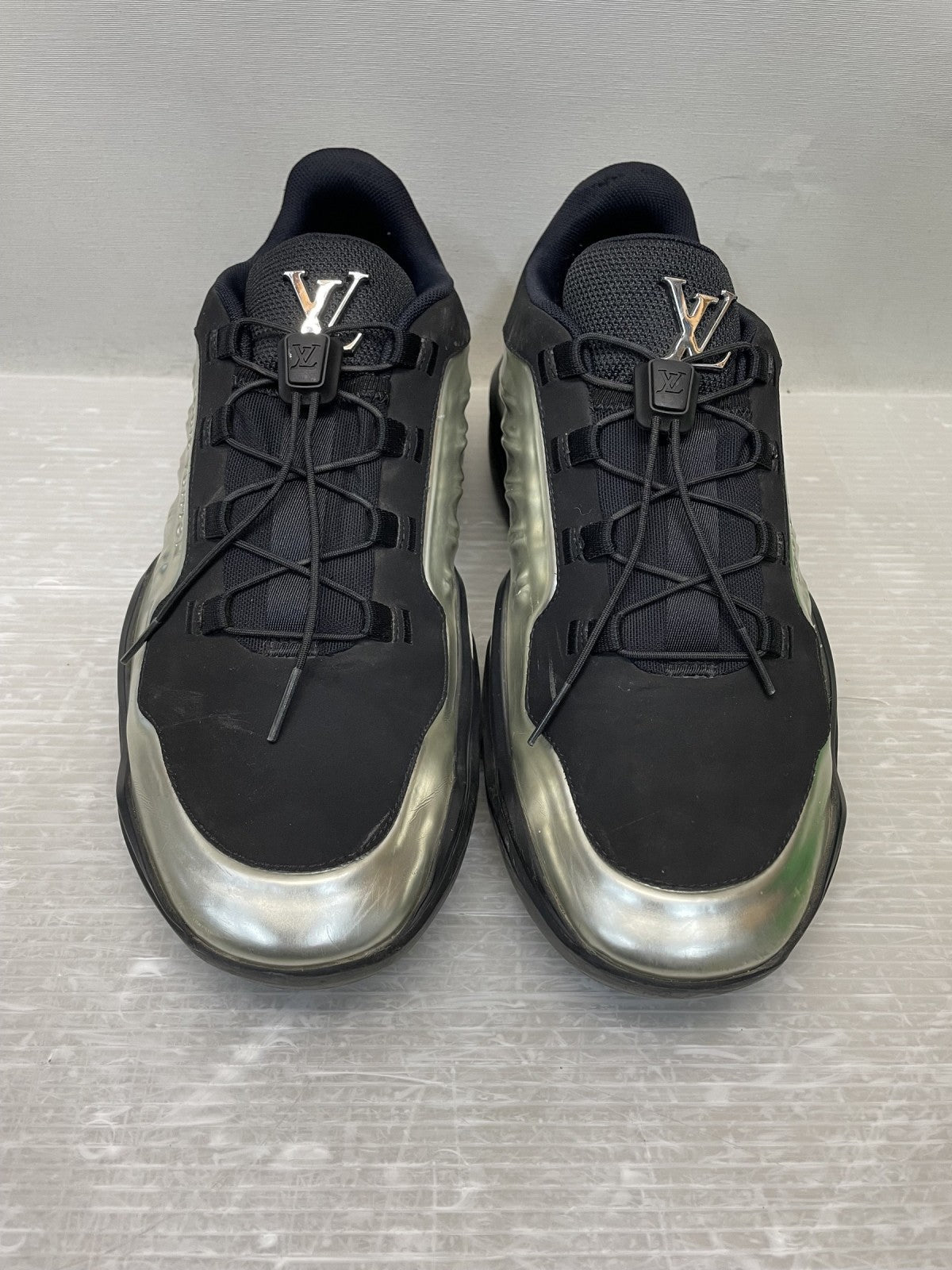 LOUIS VUITTON 21AW ミレニアムライン テックスニーカー 7 ブラック×シルバー