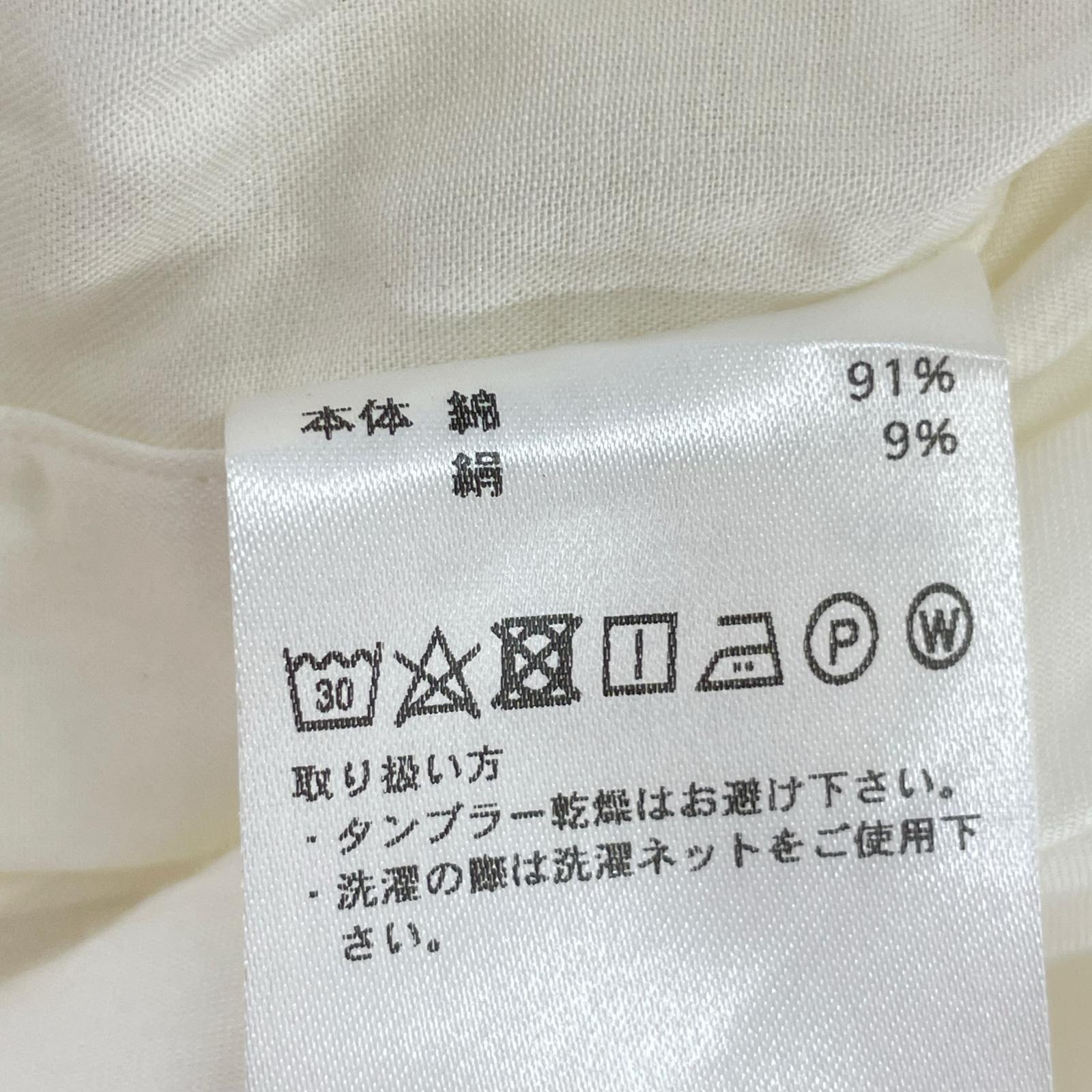長袖シャツ バンドカラーシャツ 2 ホワイト