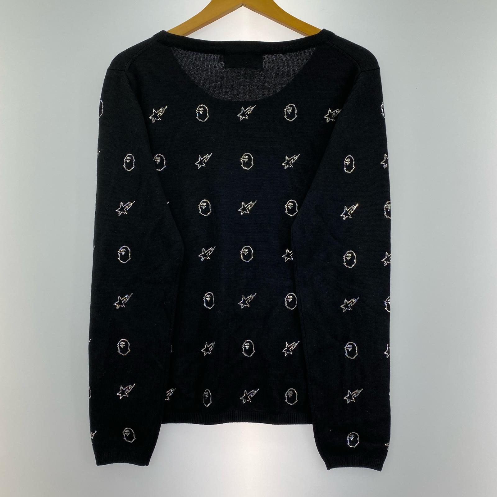ニット A Bathing Ape ブラック ニットセーター M ブラック