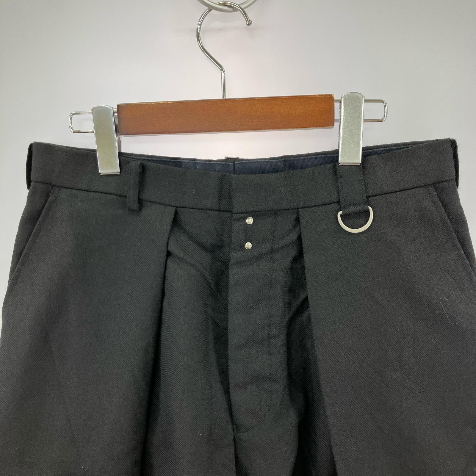 ショートパンツ WIDE TUCK SHORTS 46 黒 46 ブラック