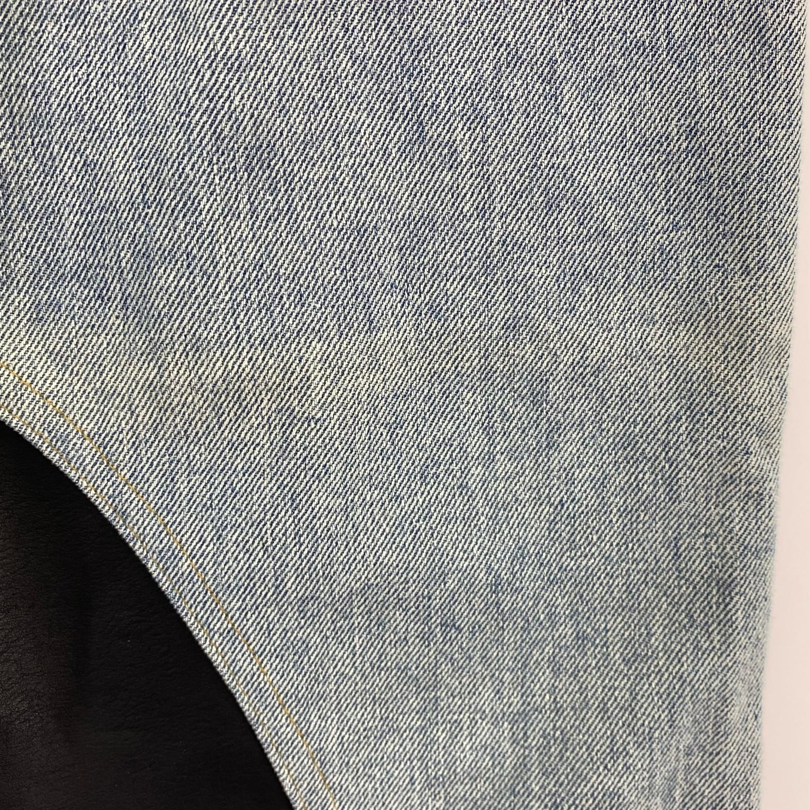 デニムパンツ BGHB レザー切り替えデニムパンツ M M ブルー