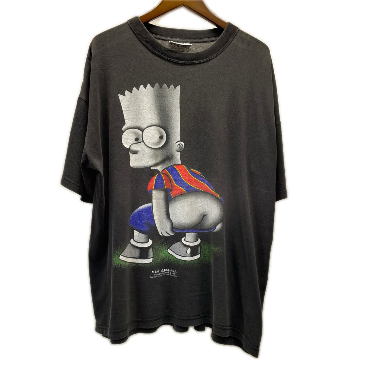 半袖Ｔシャツ 90s The Simppons バート・シンプソン　キャラクターTシャツ1998年 REDWOODﾀｸﾞ L ブラック