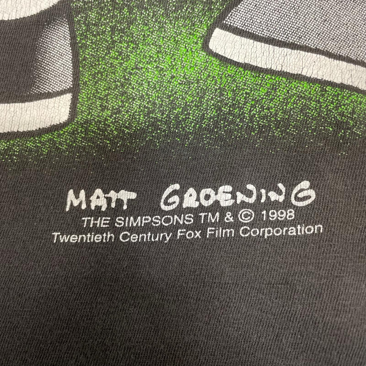 半袖Ｔシャツ 90s The Simppons バート・シンプソン　キャラクターTシャツ1998年 REDWOODﾀｸﾞ L ブラック