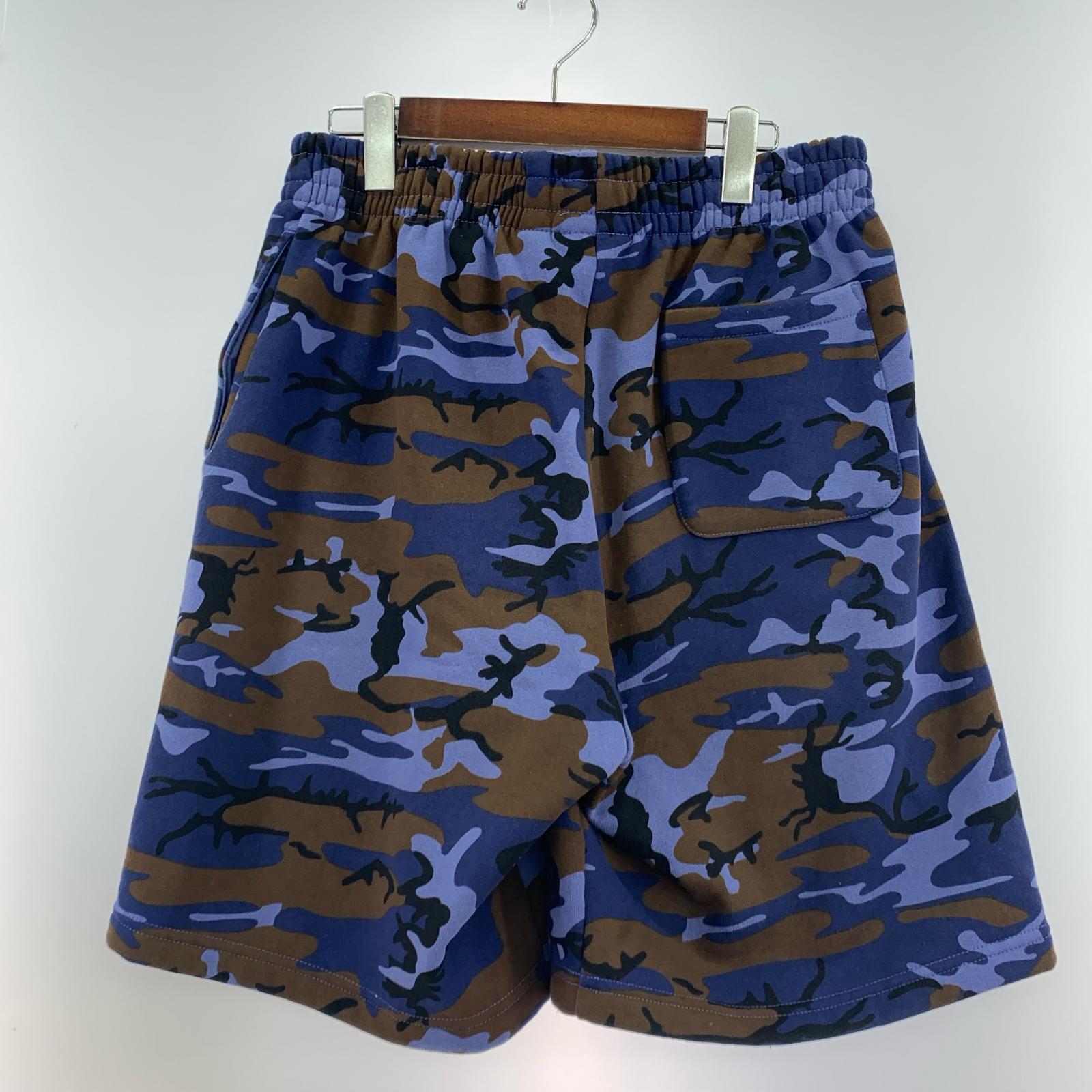 ショートパンツ カモ　スウェットショーツ　青　S S