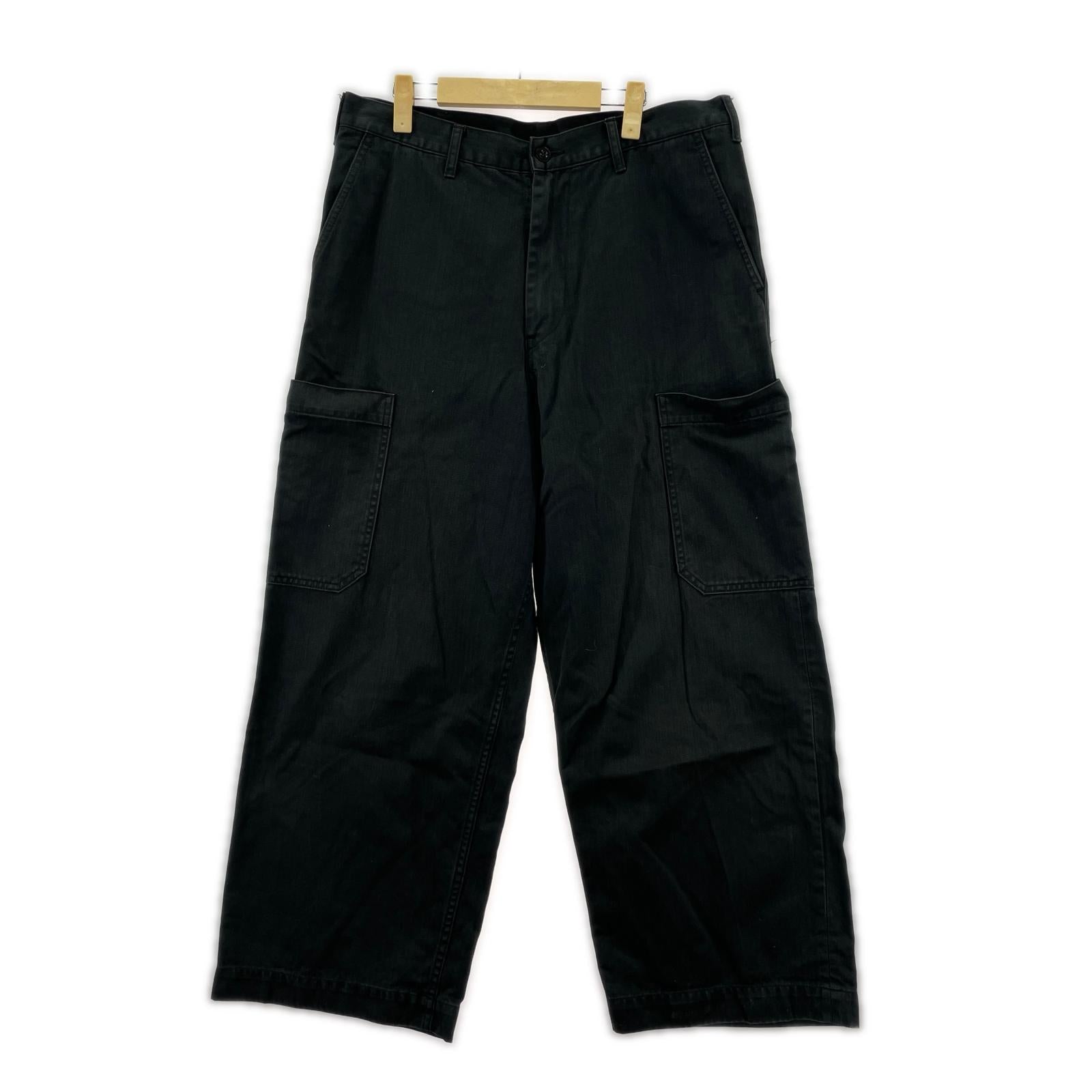パンツ Suvin Herringbone Cargo Pants (1) 1 ブラック