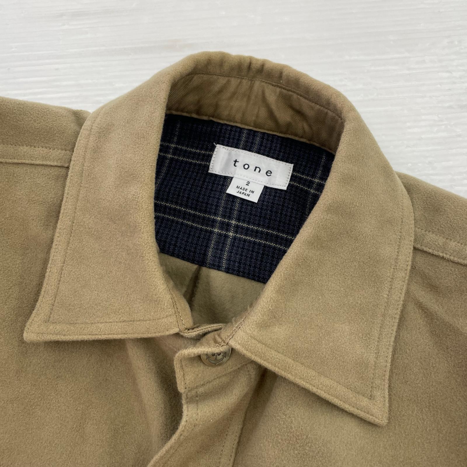 ジャケット tone MOLE SKIN CPO SHIRT カーキ (2) ブラウン