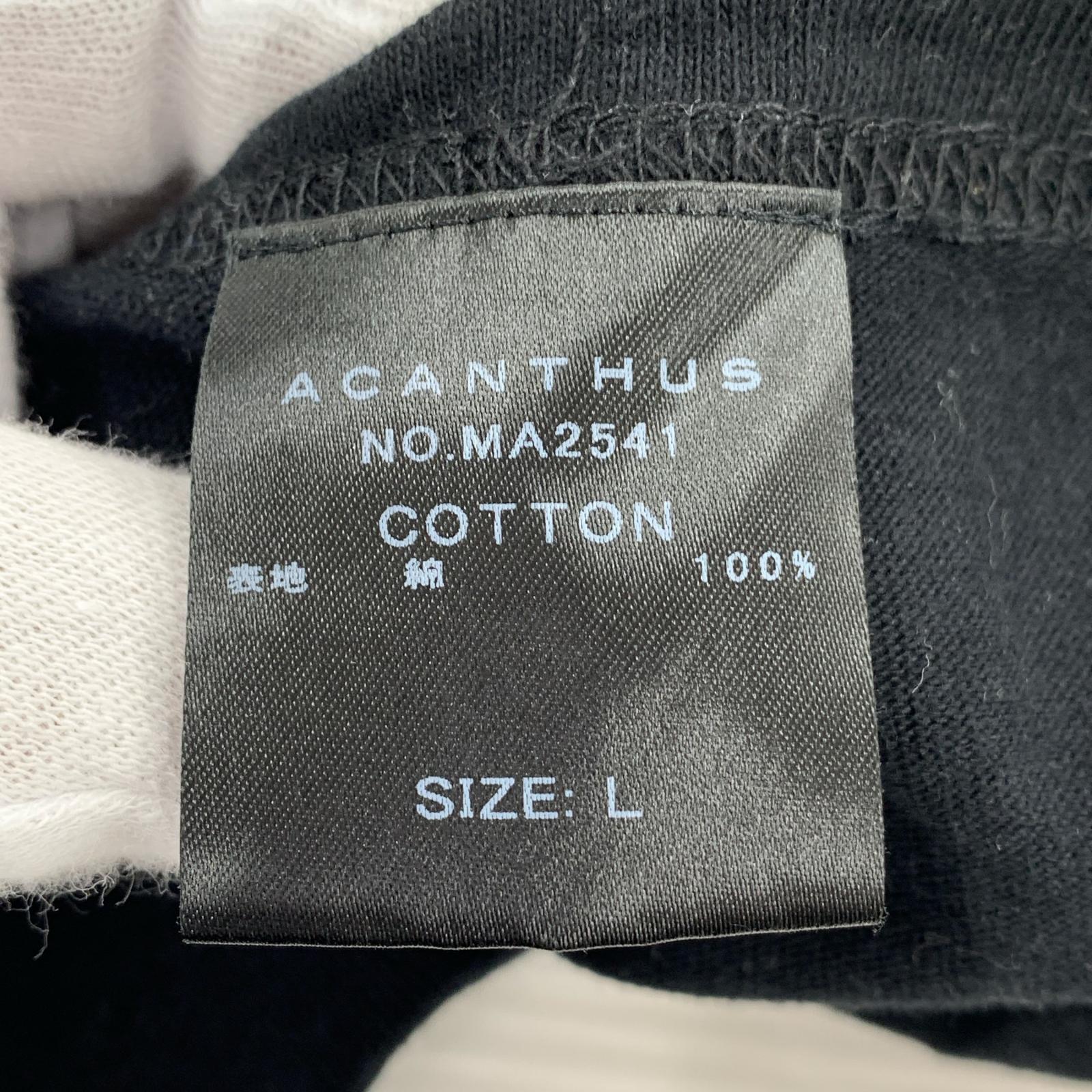 長袖Ｔシャツ ACANTHUS メッシュポケット L/Sカットソー L ブラック