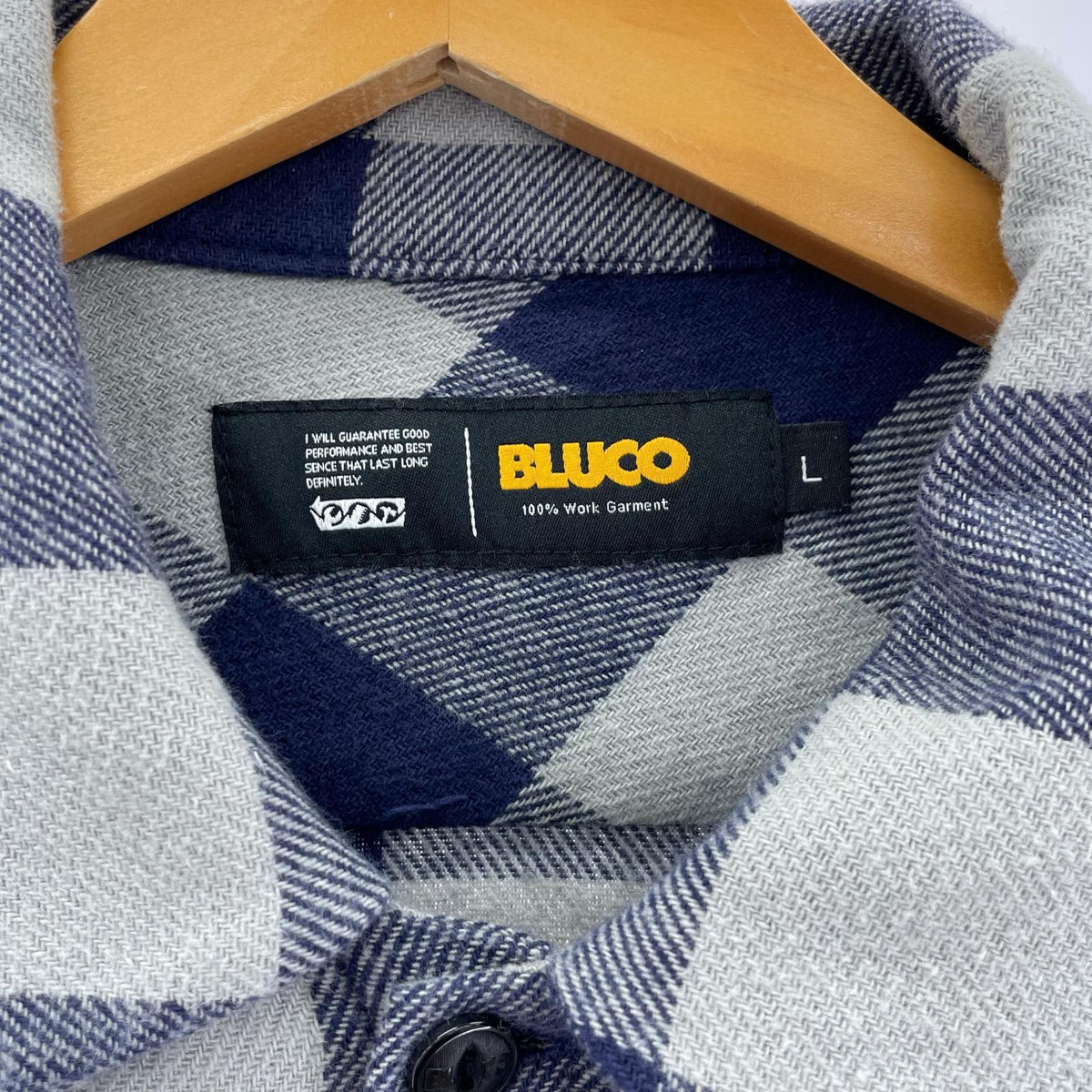 長袖シャツ ﾈﾙｼｬﾂ ﾌﾞﾛｯｸﾁｪｯｸ ﾌﾞﾙｰ L L ブルー