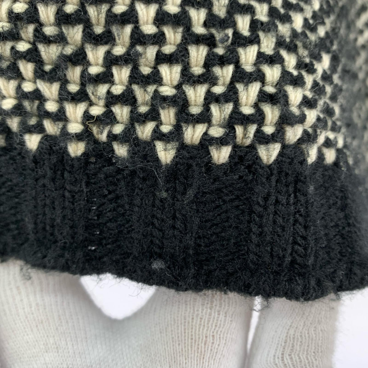 ニット full zip knit/BLK/XL ブラック