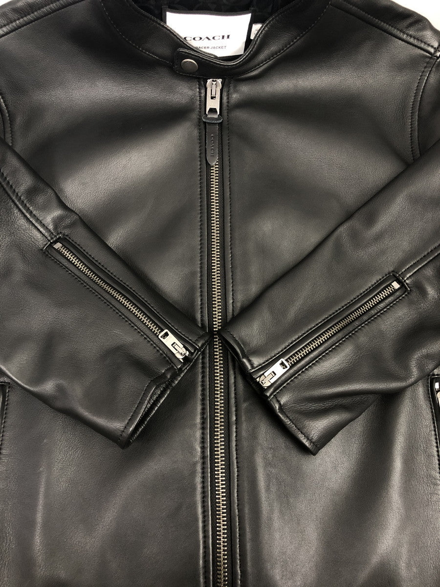 COACH レザーシングルライダース 黒 CU407