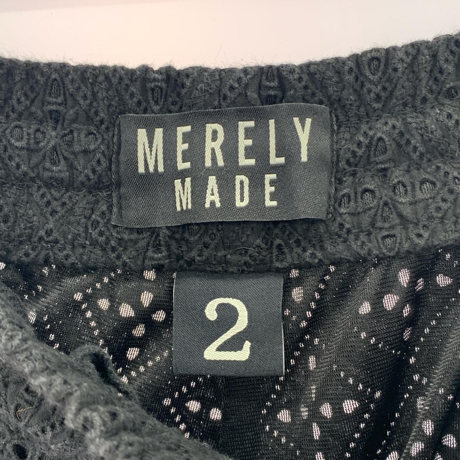 ショートパンツ MERELY MADE PREMIUM FLOWER RACE 2 黒 ブラック