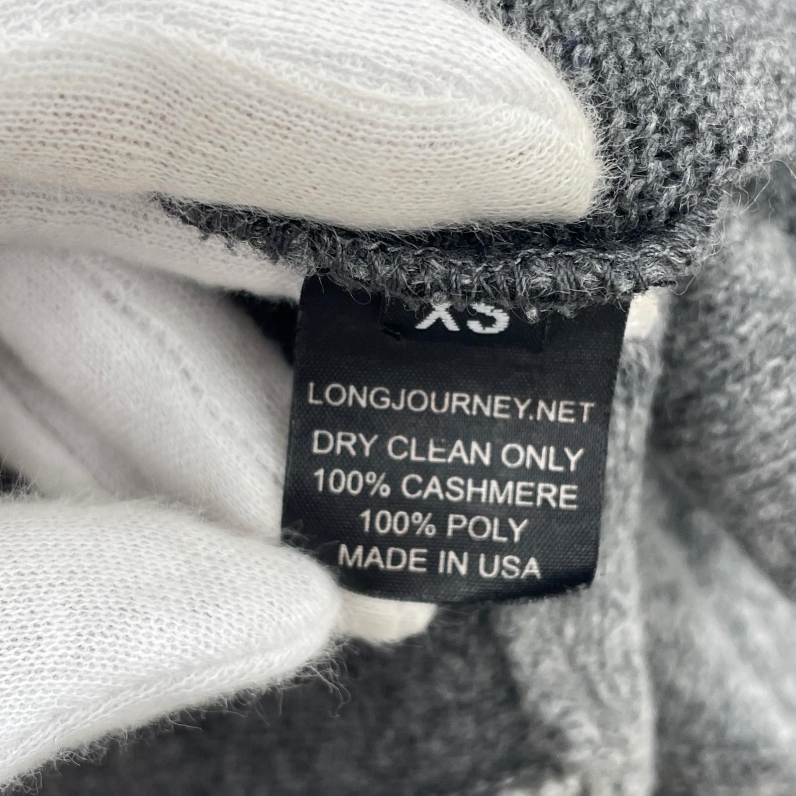 ニット LONGJOURNEY パッチワークカシミヤオーバーサイズニット XS グレー