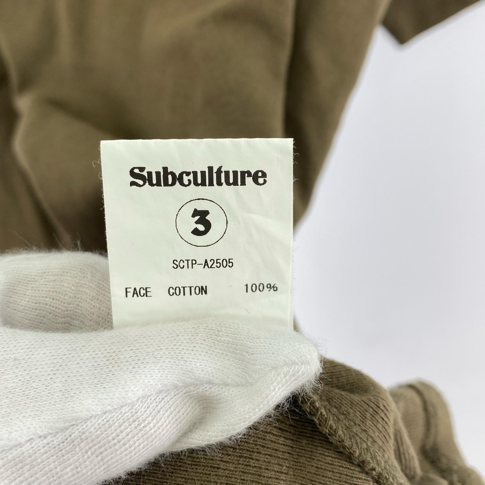 半袖Ｔシャツ subculture/ヘンリーネックカットソー/サイズ3 3 カーキ