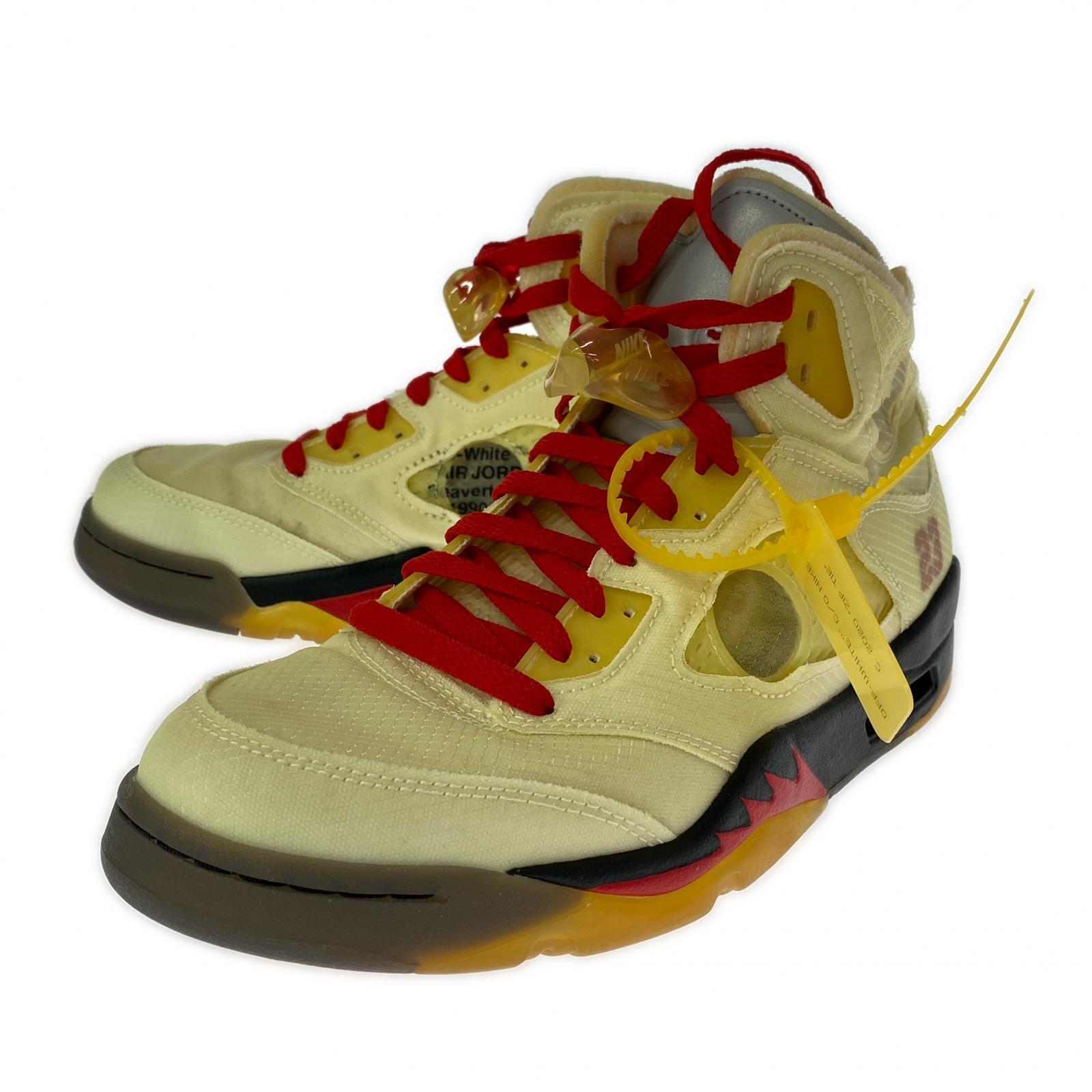 スニーカー OFFWHITE AIR JORDAN 5 RETRO SAIL 26.5cm 26.5cm (US8 1/2 UK8 EU43) イエロー