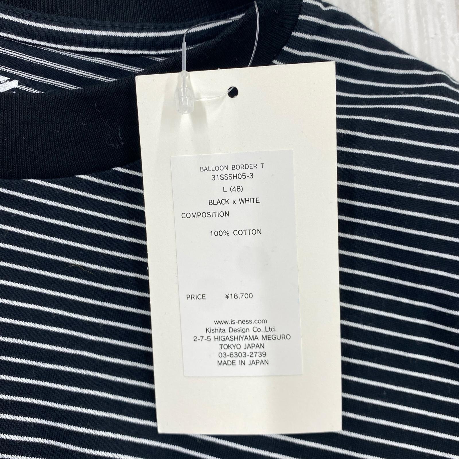 半袖Ｔシャツ BALLOON BORDER SHORT SLEEVE BLK L L