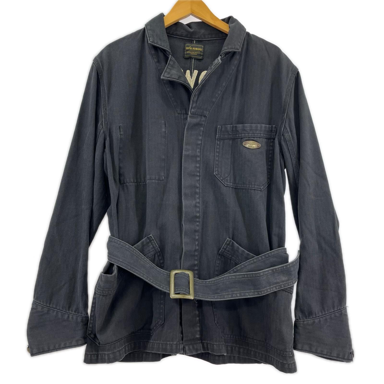 ジャケット By Gladhand SHOP COAT ﾍﾘﾝﾎﾞｰﾝ 黒 (M) M ブラック