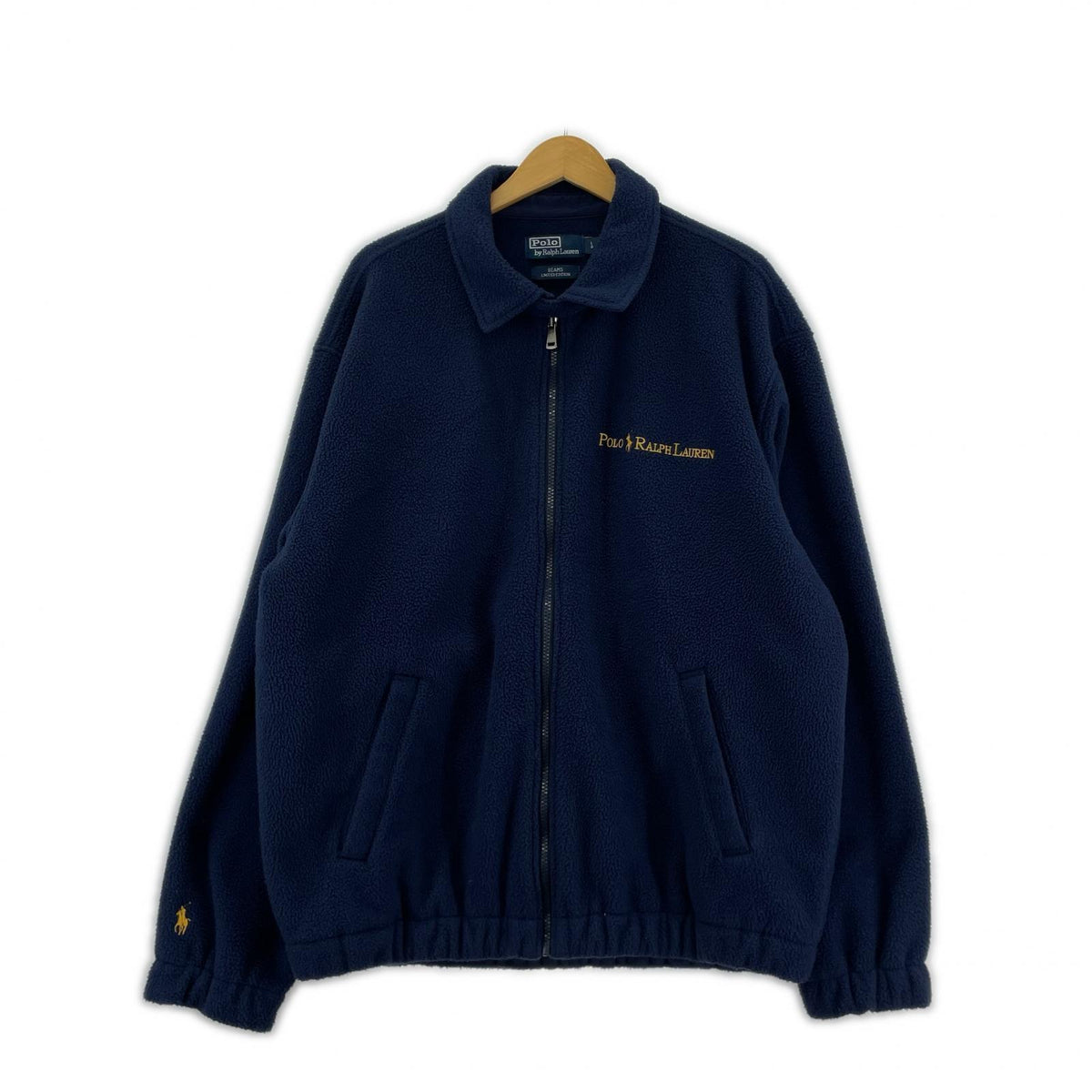 ジャケット POLO RALPH LAUREN×BEAMS 別注 22AW フリーススイングトップ L 紺 L ネイビー