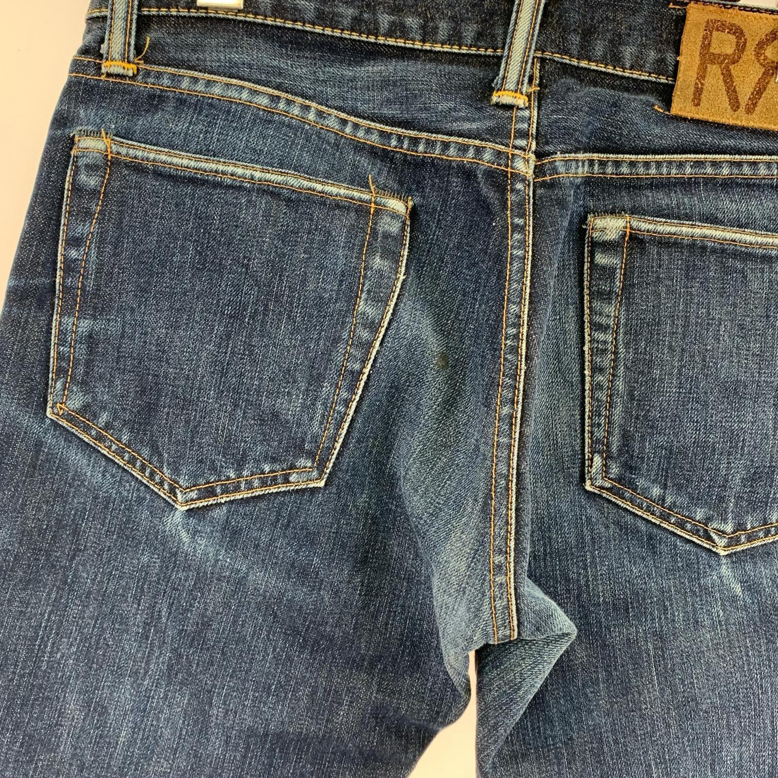 デニムパンツ 赤耳セルビッジ スリムフィットデニム W31 29 ネイビー