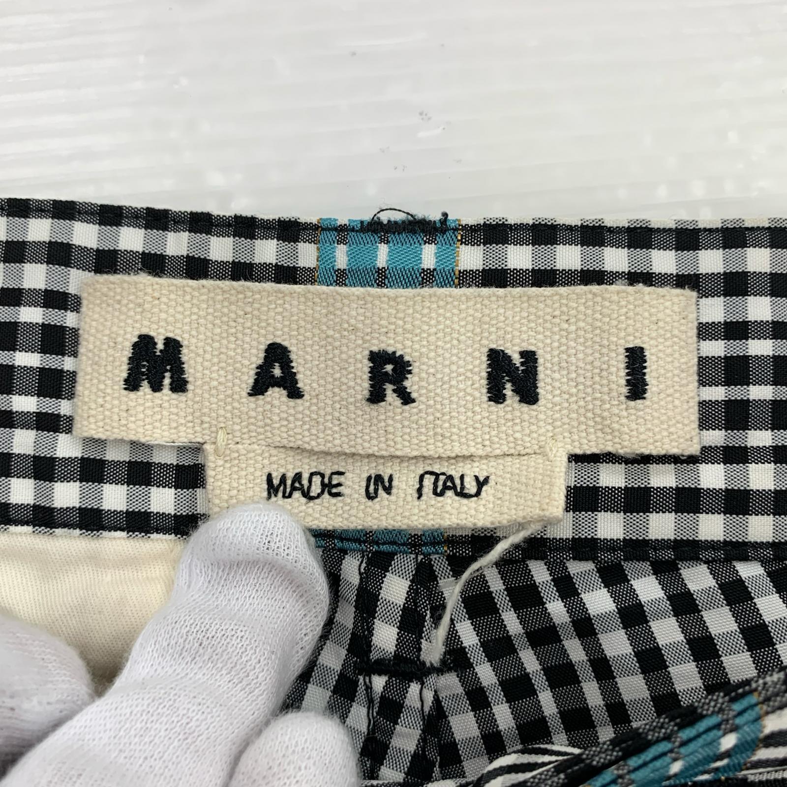 その他ボトムス MARNI コントラストスティッチトラウザーパンツ　46 ブラック