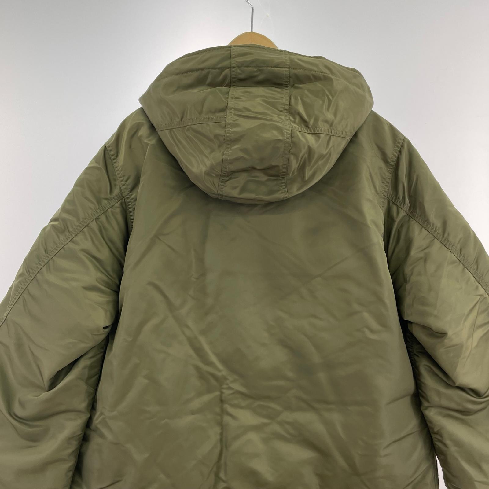 ダウンジャケット GU×UNDERCOVER ヒートパデッドコンバーチブルコート M カーキ