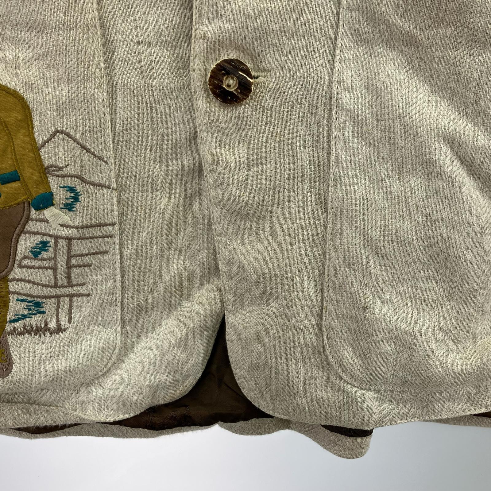 ジャケット ドイツ製　チロリアンジャケット　刺繍 ベージュ