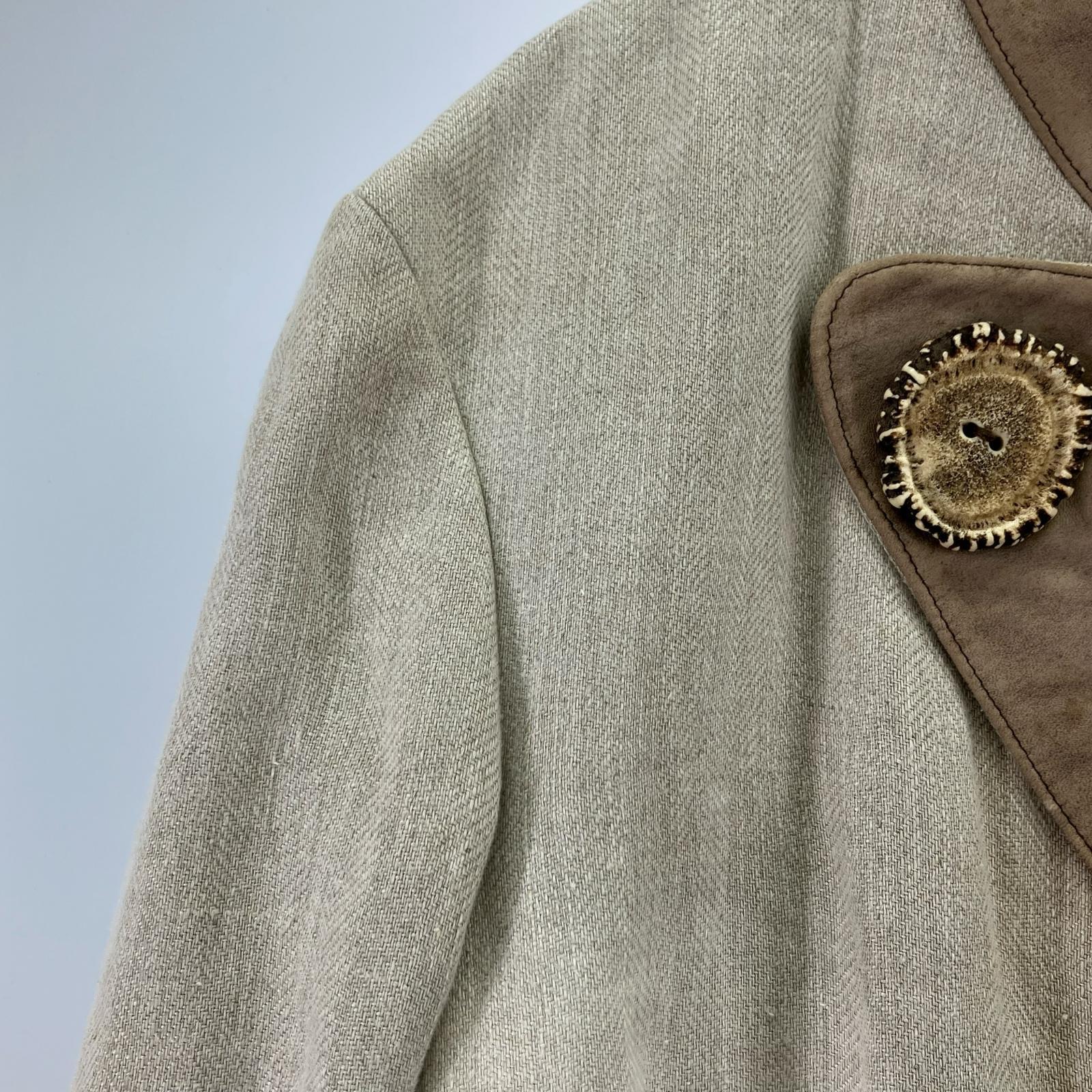 ジャケット ドイツ製　チロリアンジャケット　刺繍 ベージュ