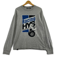 長袖Ｔシャツ RACING HYS グレー　S S グレー