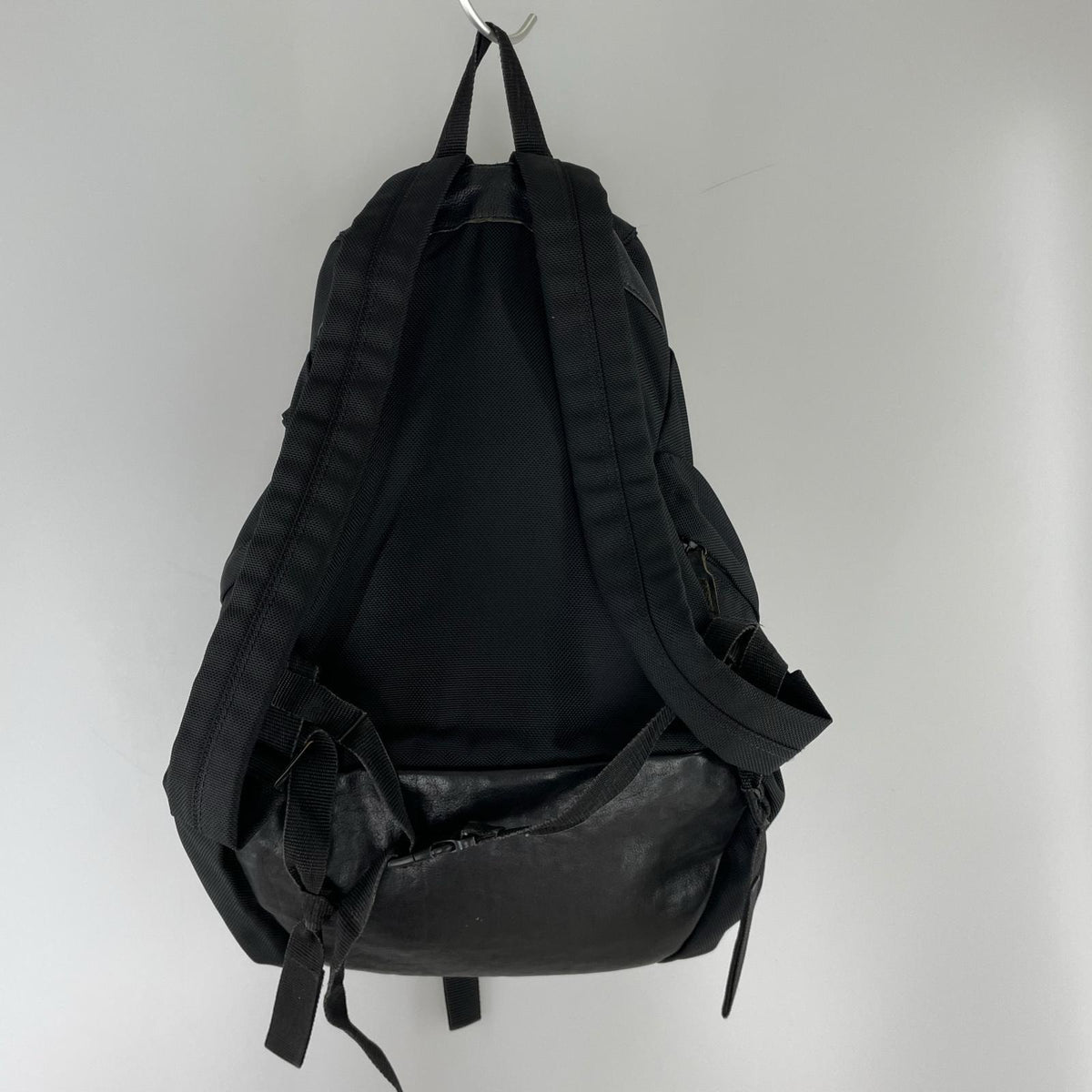 リュック・デイパック レザー切替 バックパック BLK ブラック