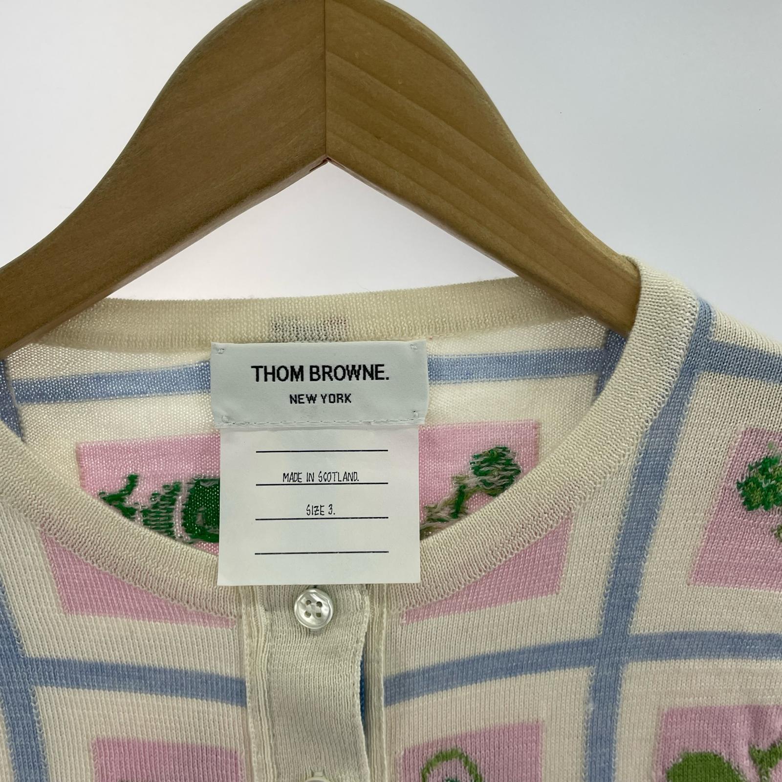 カーディガン THOM BROWNE カシミヤ シルク デザインカーディガン 3