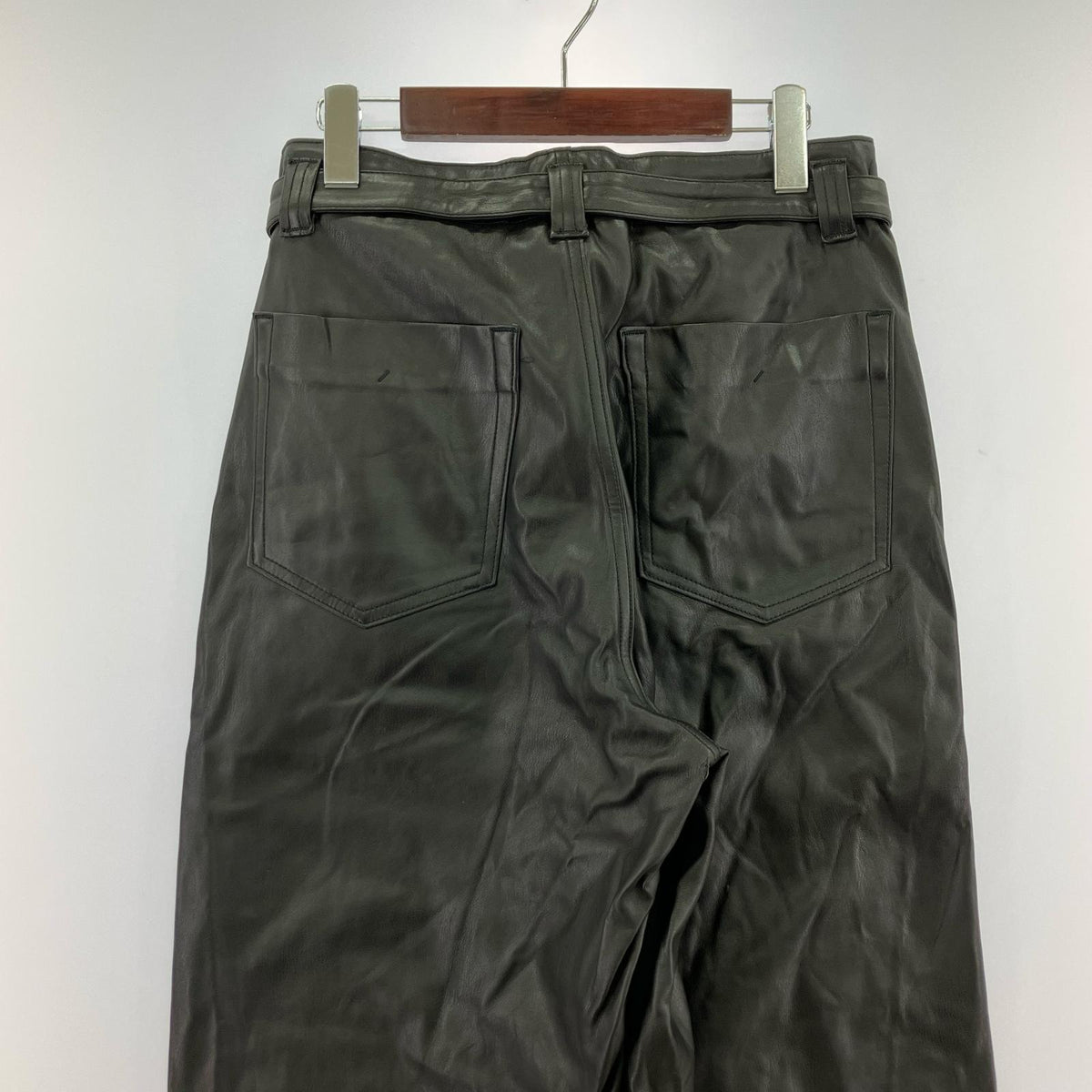 パンツ SUPER BIG PANTS -WASHABLE LAMB SKIN ブラック
