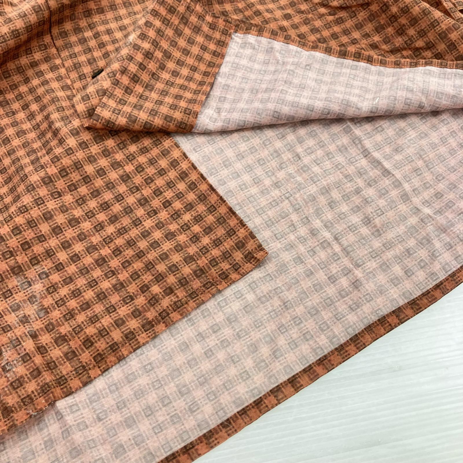 長袖シャツ 24SS L/S 総柄シャツ オレンジ (2) 2 オレンジ