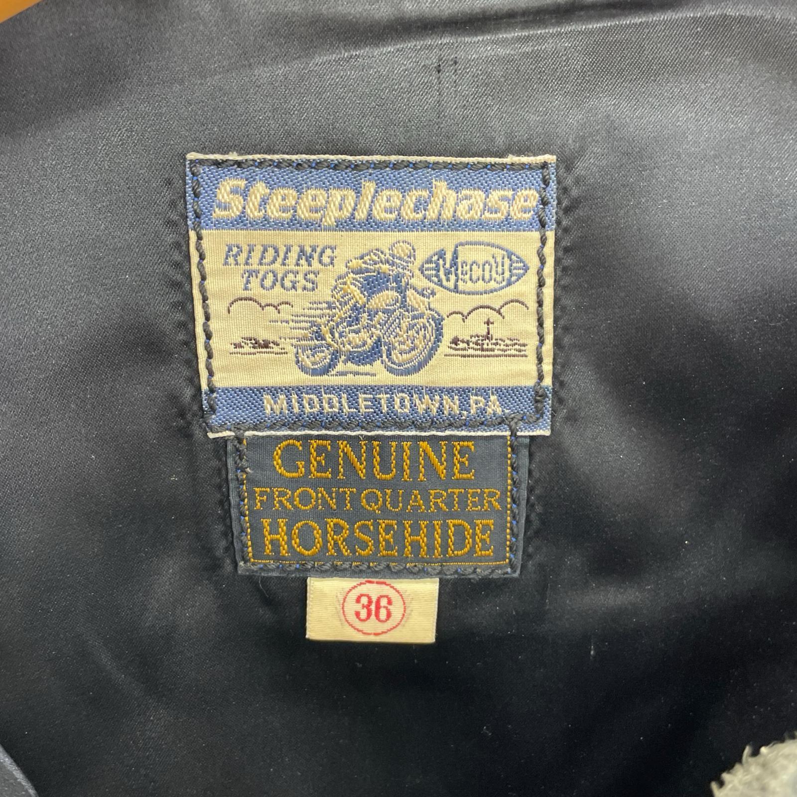 ジャケット STEEPLECHASE レザープルオーバー 36 36 ブラック