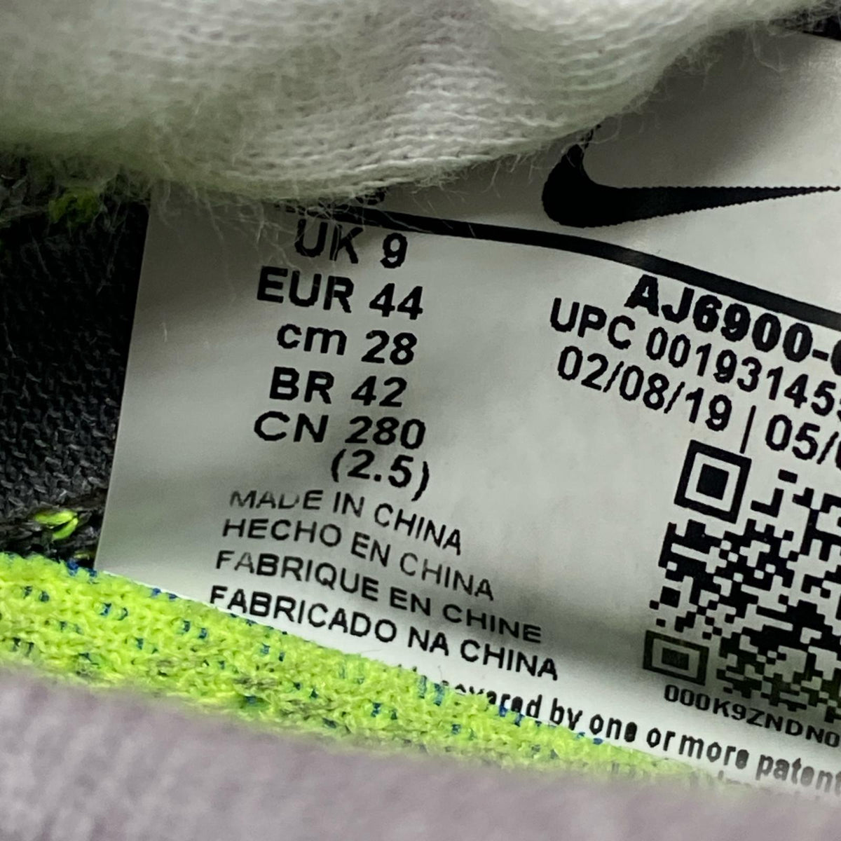 スニーカー Air VaporMax Flyknit 3 Gunsmoke Volt (28.0) AJ6900-039 28cm (US10 UK9 1/2 EU46)