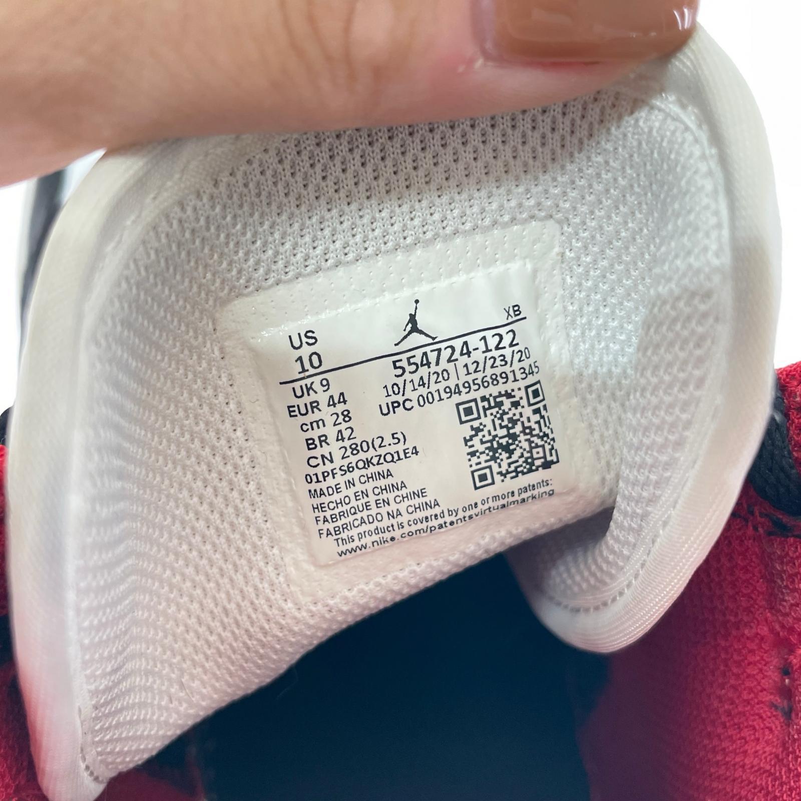 スニーカー Nike Air Jordan 1 Mid "White/Gym Red Black" 28cm (US10 UK9 1/2 EU46) ブラック