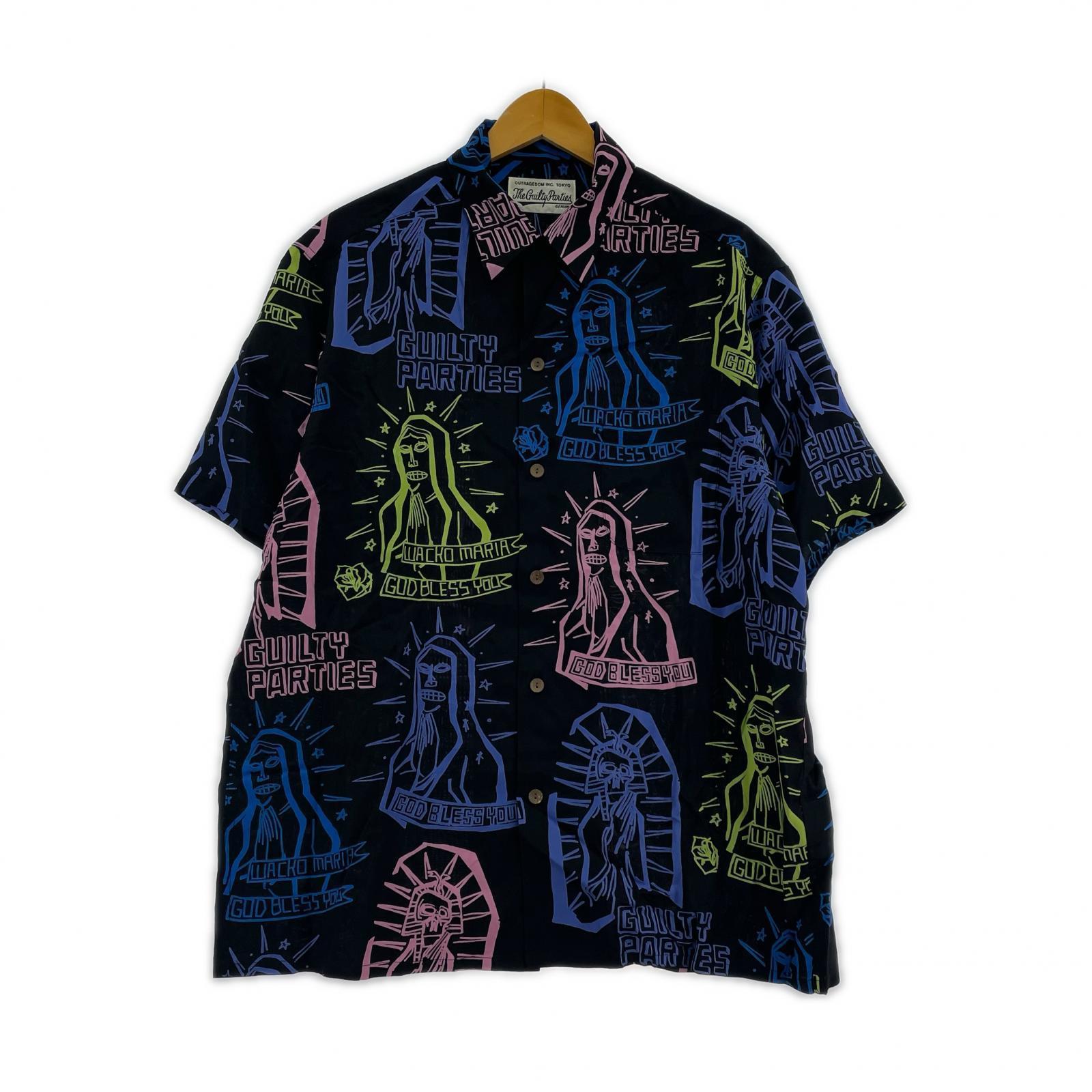 長袖シャツ WACKO MARIA　半袖シャツ　ブラック　M M ブラック