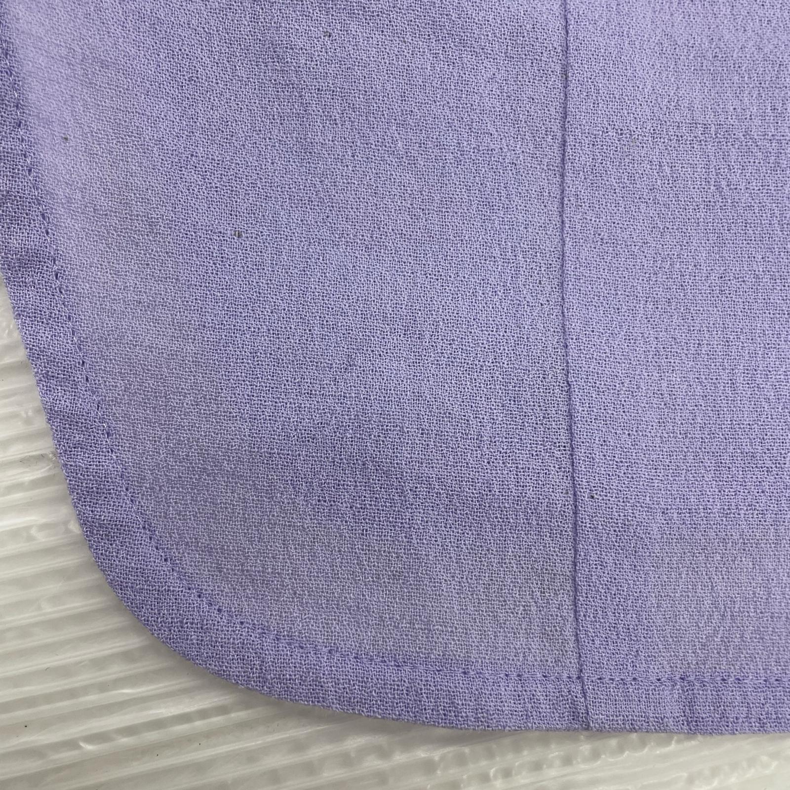 半袖シャツ Crepe Buttoned V-Neck Top 2 パープル
