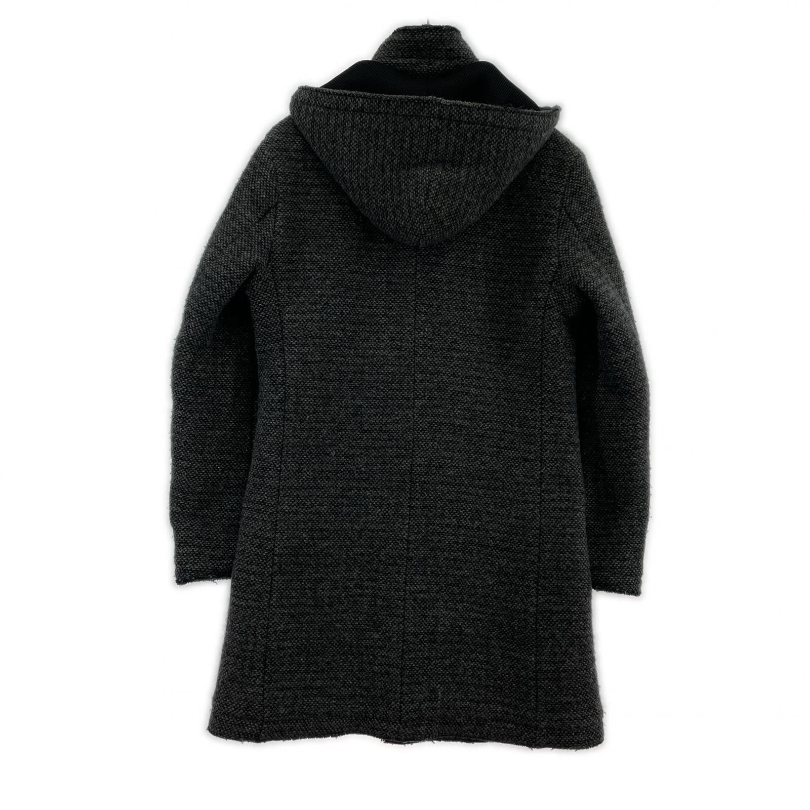 ジャケット HOODED FLY FRONT COAT ネイビー （2） 2 グレー