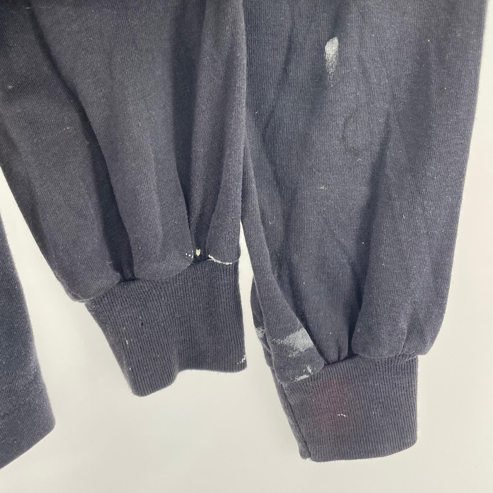 長袖Ｔシャツ 紺タグ アームロゴ ヘンリーネック 黒 （L） L ブラック