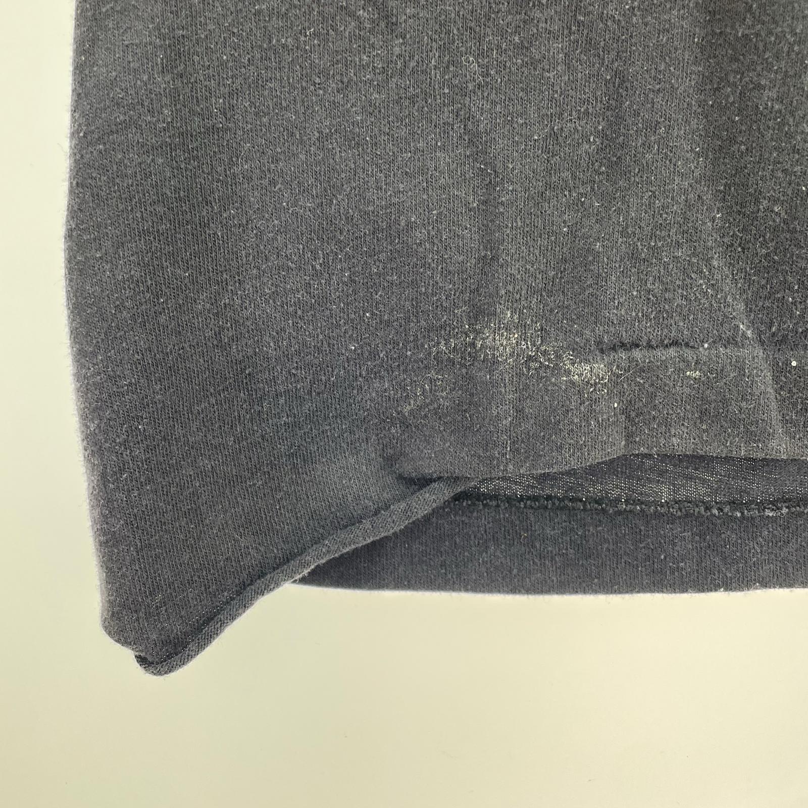 長袖Ｔシャツ 紺タグ アームロゴ ヘンリーネック 黒 （L） L ブラック
