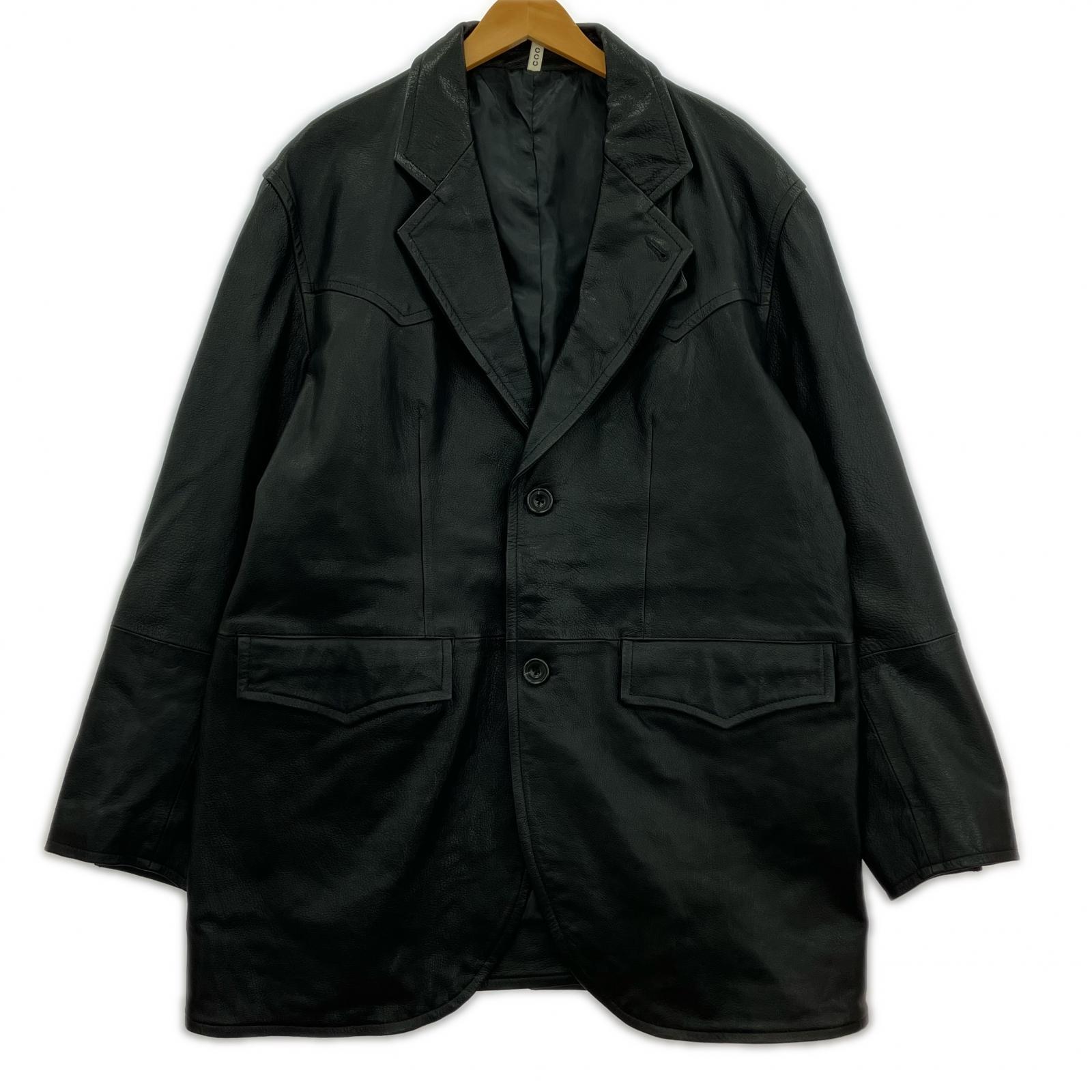 f*様 GW値下げ‼️1970年-1980年代 ヴィンテージDior 黒レザー レザージャケット xEDIFICE Western Tailored Coat ブラック