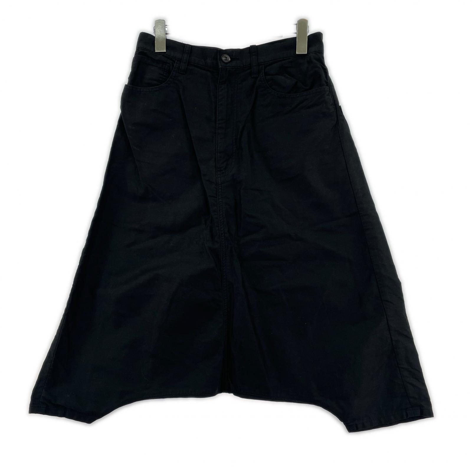 パンツ リネン混 サルエルパンツ ブラック