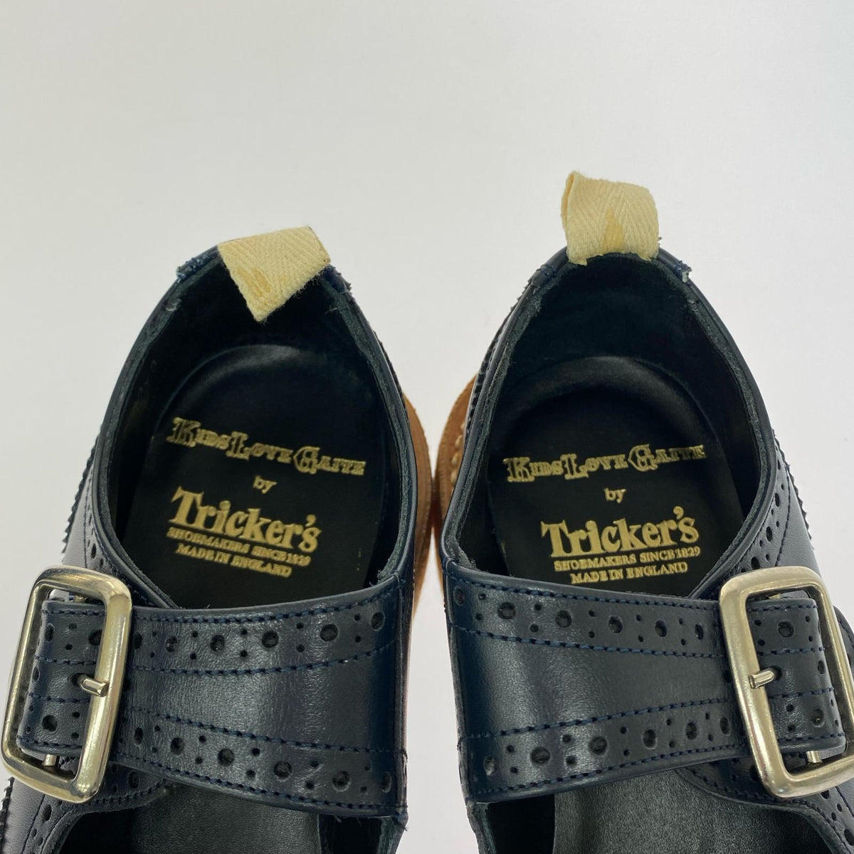 シューズ ×Tricker's ﾓﾝｸｽﾄﾗｯﾌﾟﾗﾊﾞｰｿｰﾙ 7 ネイビー