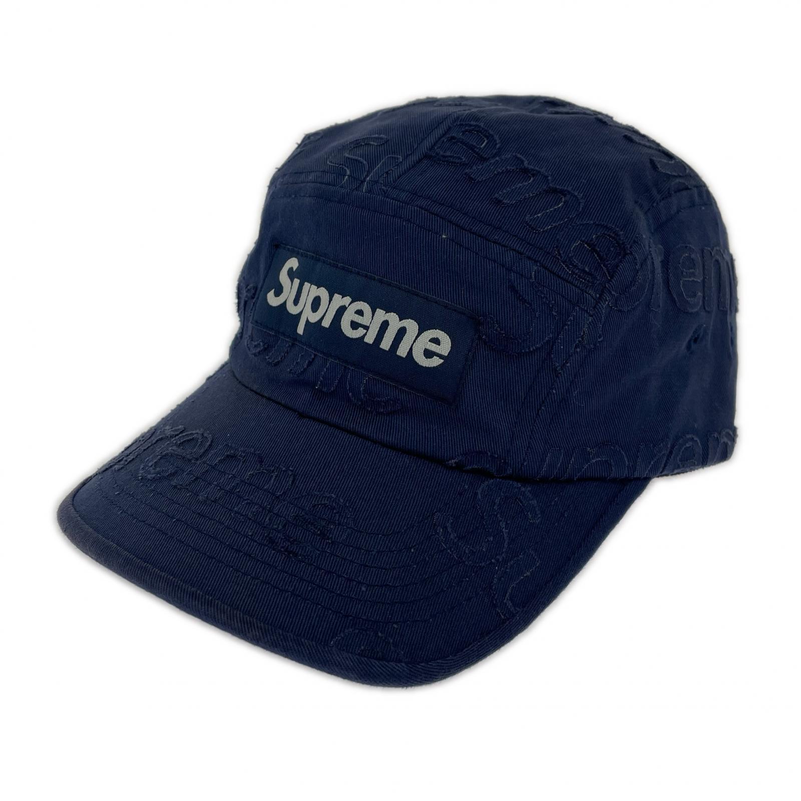 キャップ Supreme 23SS Lasered Twill Camp Cap ブルー