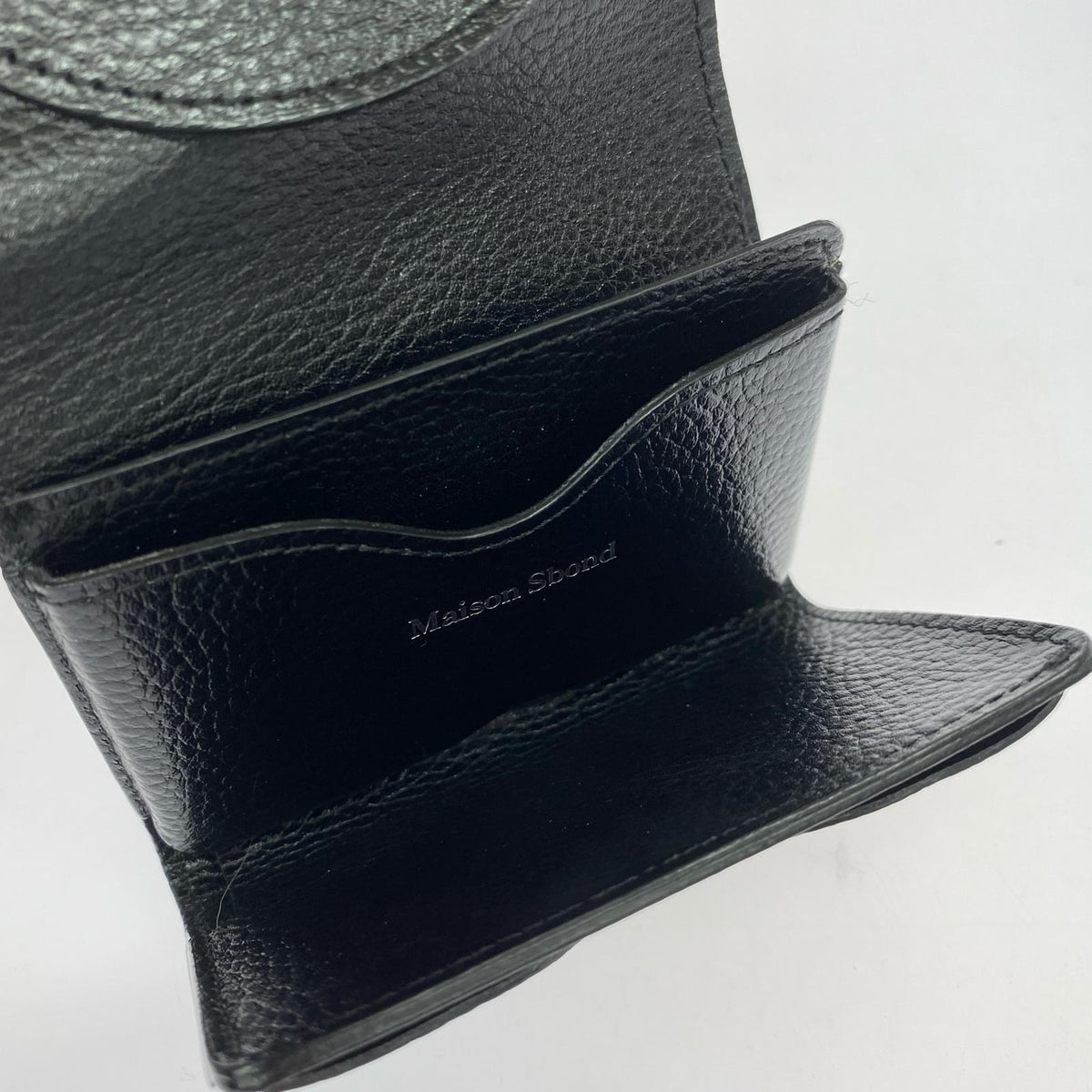 コンパクトウォレット Maison Sbond 黒 ブラック