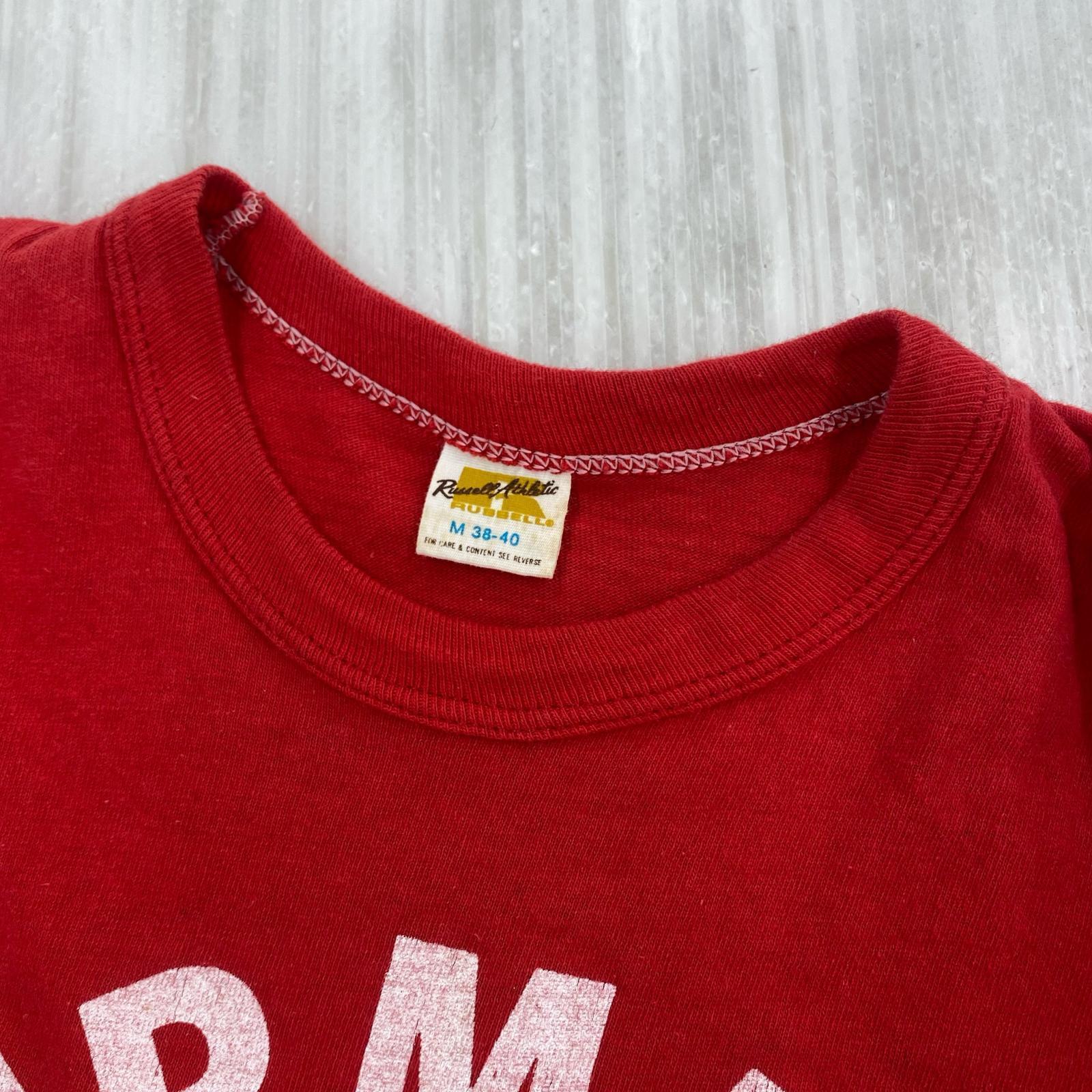 半袖Ｔシャツ Russel Athletic/70s/金タグ/STAFF Tee/RED M レッド