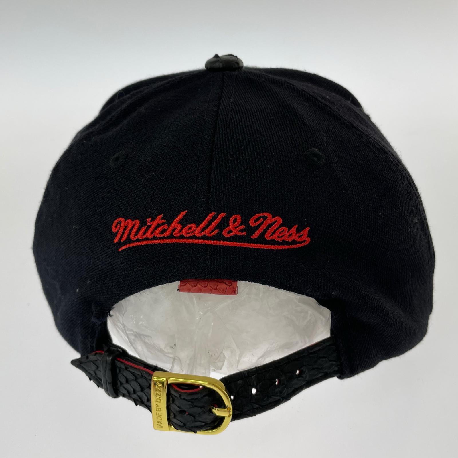 キャップ CHICAGO Bulls パイソン切替 黒