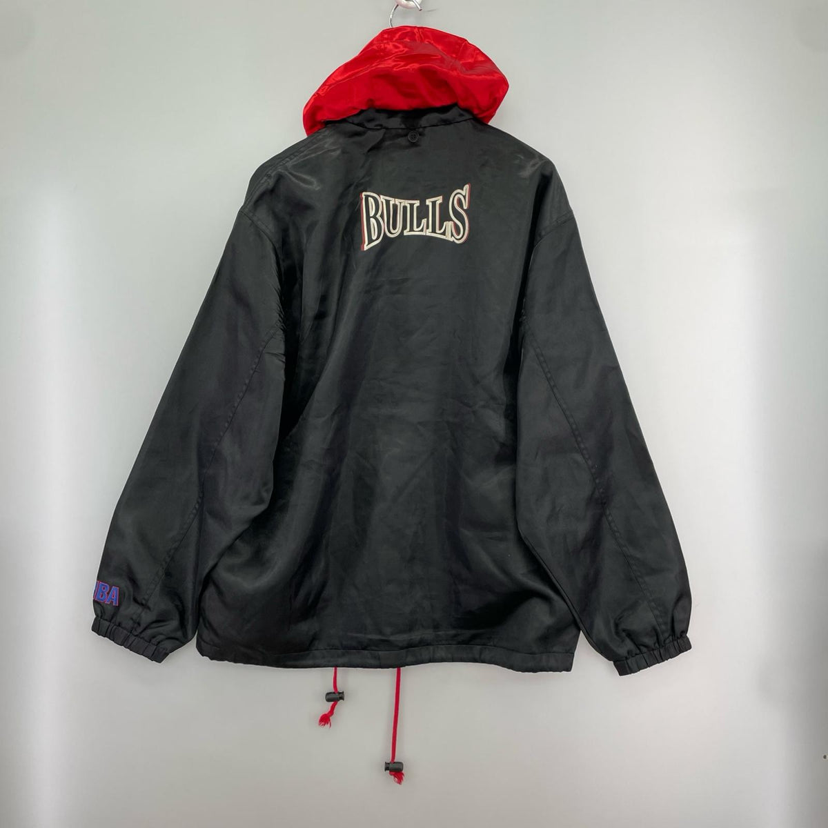 ジャケット 90s頃 NBA CHICAGO BULLS ﾅｲﾛﾝｼﾞｬｹｯﾄ BLK L ブラック