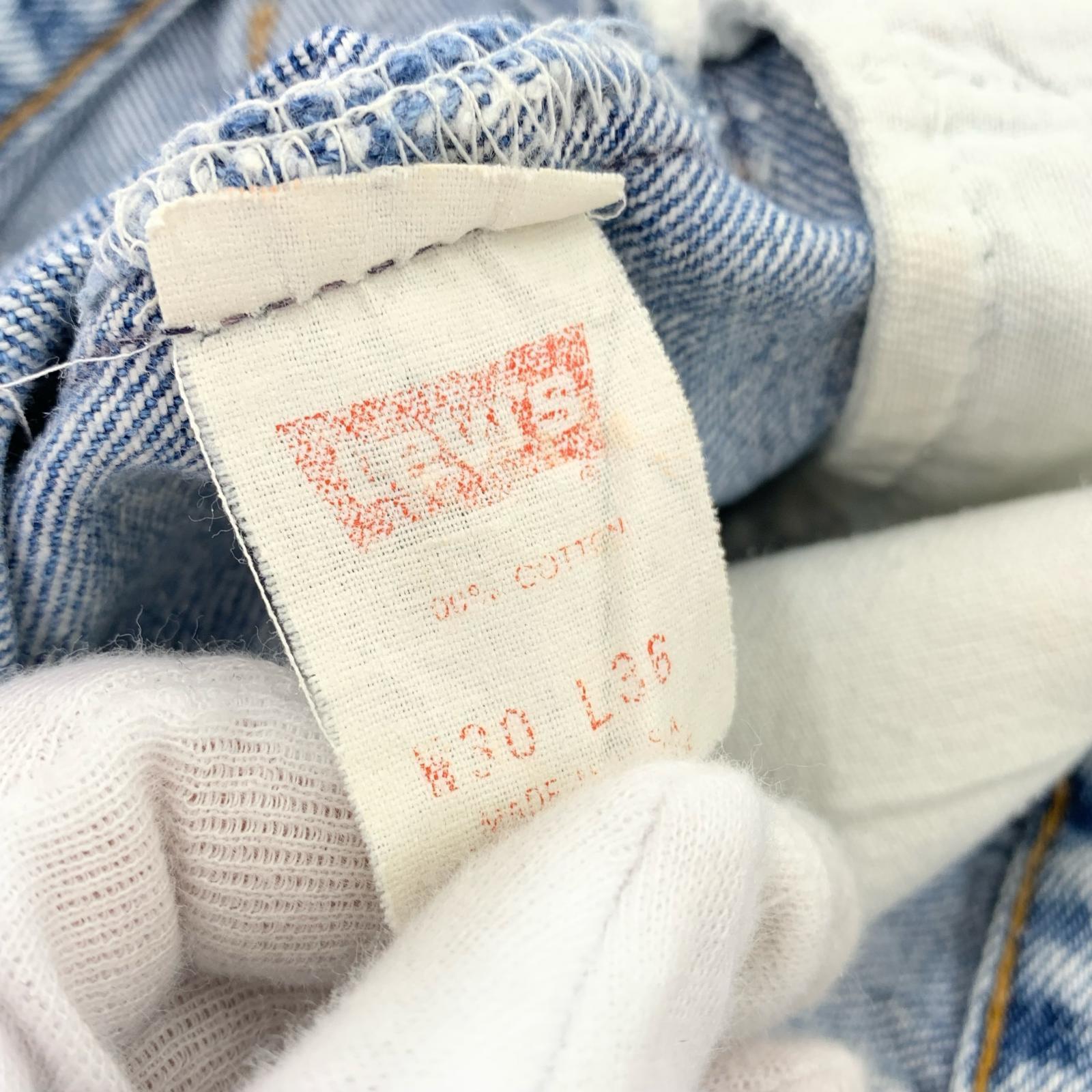 デニムパンツ 90s/501/522刻印/USA製 30 ブルー